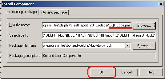 Delphi7安装FastReport_2D_Codebar
